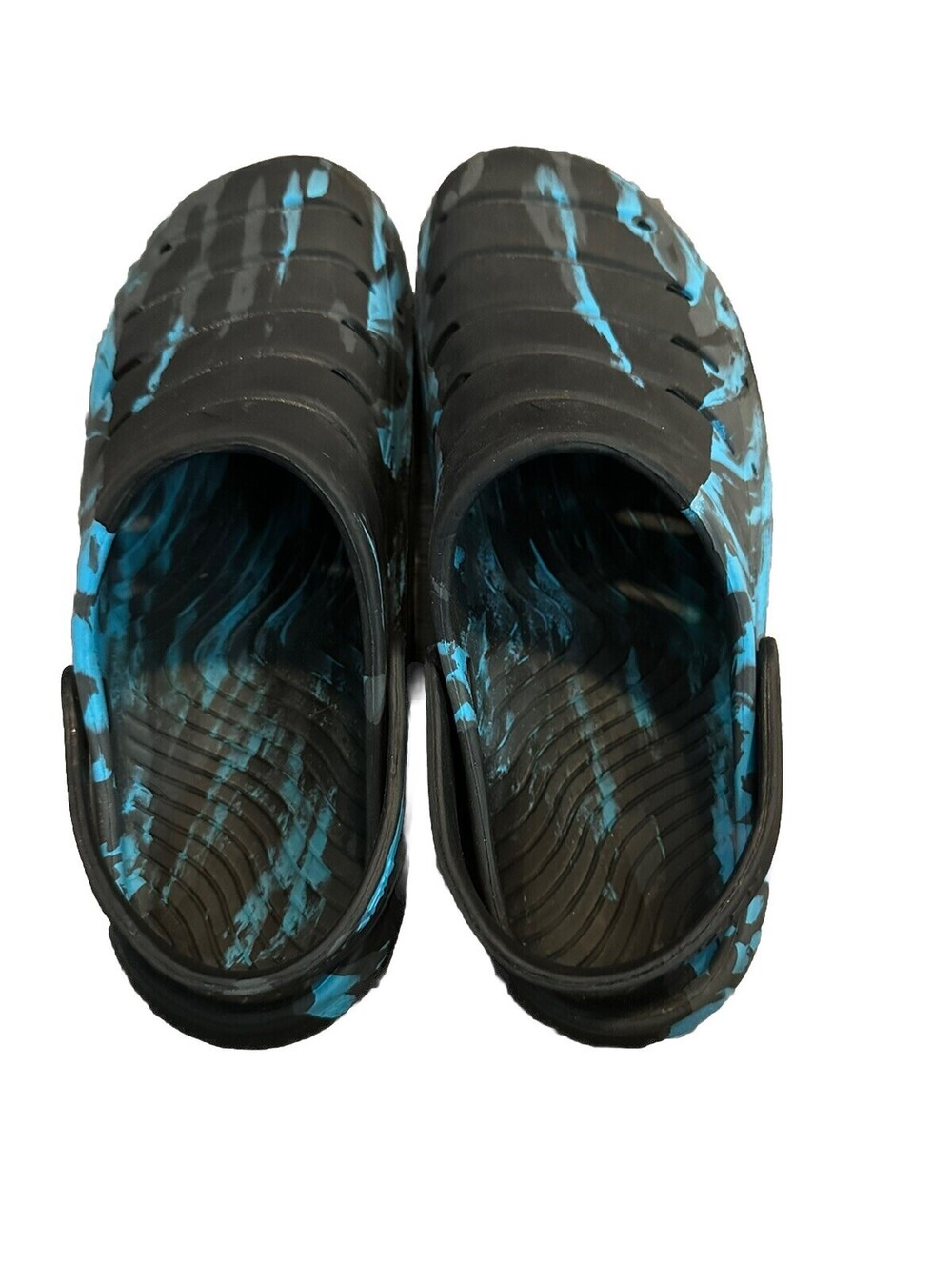 Men's Clogs Perforated Slip On Waterproof Shoes Dark Navy Blue Size 8